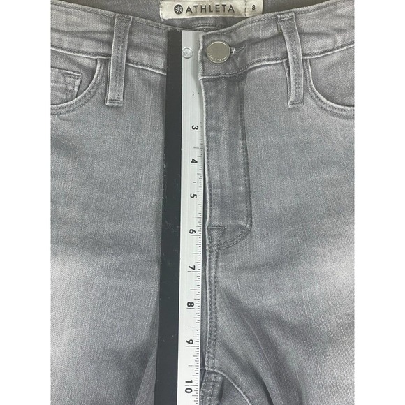 Athleta Womens 8 Skinny Jeans Mid Rise Stretch Zipper Fly Athletic Fit Gray - Picture 4 of 11